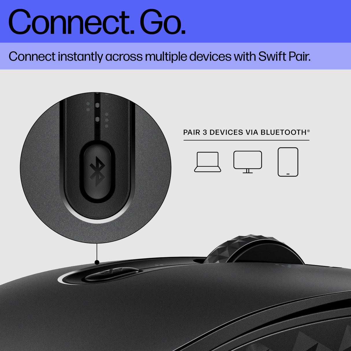 HP 690 – Bluetooth / Qi Charging / 6-Button – Travel Wireless Mouse
