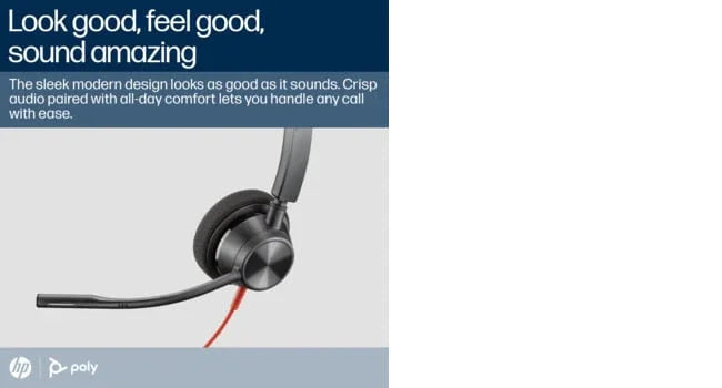 POLY Blackwire 3310 – Wired (USB-C) / Mono / Office – Head-band Headset