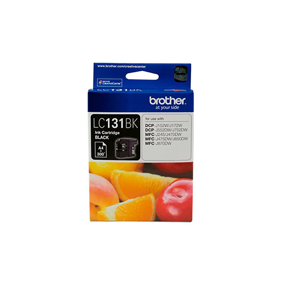 BROTHER Black Ink Cartridge | Single Pack. Prints 300 pages (LC-131BK)