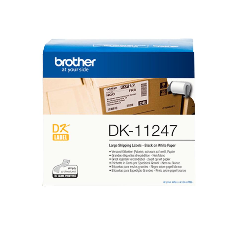 BROTHER Genuine Brother DK-11247 Label Roll | Black on White | 103mm x 164mm (DK-11247)