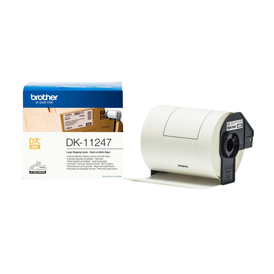 BROTHER Genuine Brother DK-11247 Label Roll | Black on White | 103mm x 164mm (DK-11247)