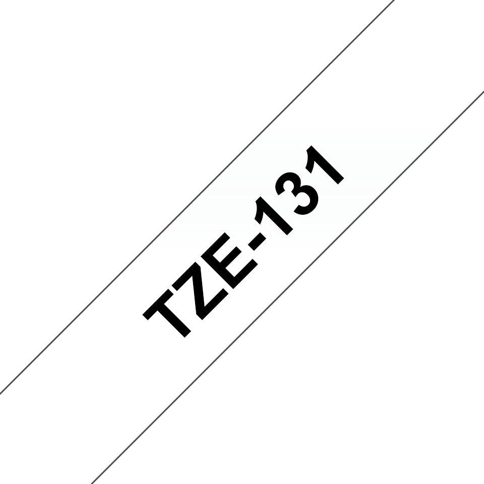 BROTHER Genuine Brother TZe-131 Labelling Tape | Black on Clear | 12mm wide (TZE-131)