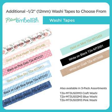 BROTHER Genuine Brother TZe-R234 Ribbon Tape Cassette | Gold on White | 12mm wide (TZE-R234)