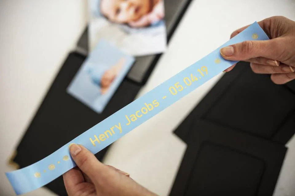 BROTHER Genuine Brother TZe-RL54 Ribbon Tape Cassette | Gold on Light Blue | 24mm wide (TZE-RL54)