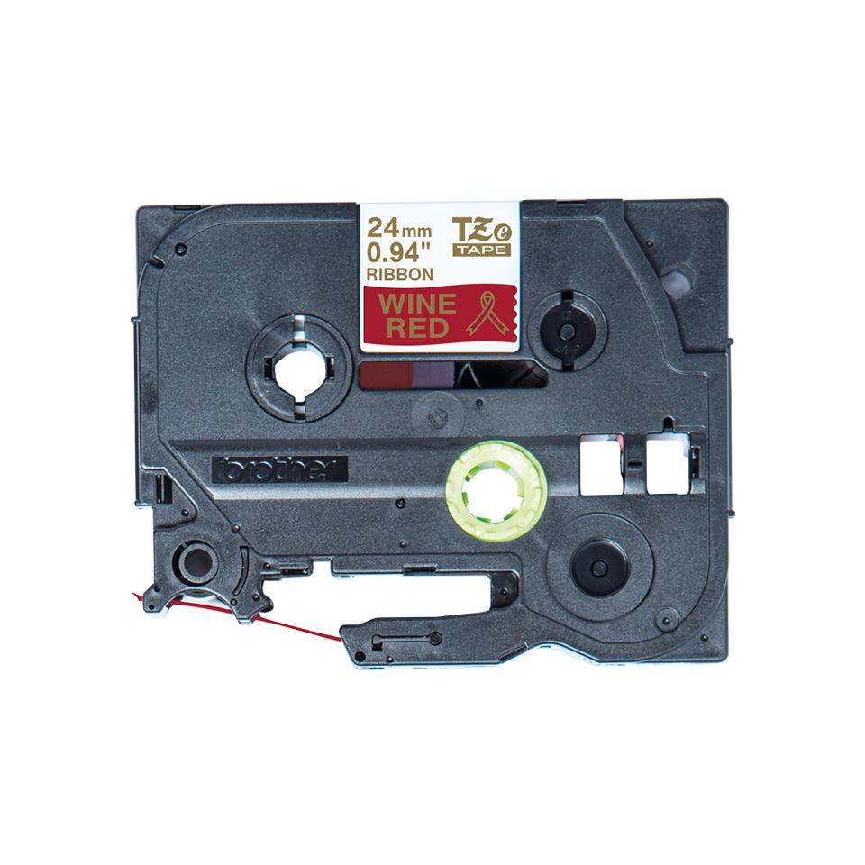 BROTHER Genuine Brother TZe-RW54 Ribbon Tape Cassette | Gold on Wine Red | 24mm wide (TZE-RW54)