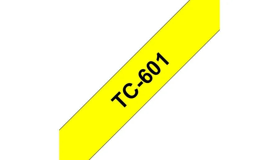 BROTHER Laminated Labelling Tape - 12mm | Black on Yellow (TC-601)