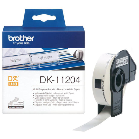 BROTHER Multi-Purpose|Return Labels - 17mm x 54mm - 400 labels per roll (DK-11204)