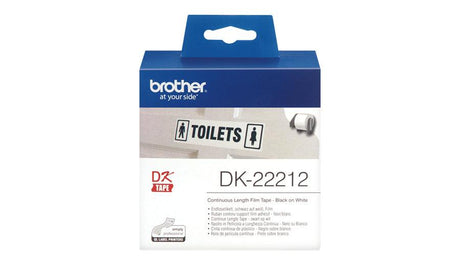 BROTHER TZ-315 Durable Film Tape - Wide - Black Print on White - 62mm x 15.24m (DK-22212)