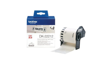 BROTHER TZ-315 Durable Film Tape - Wide - Black Print on White - 62mm x 15.24m (DK-22212)