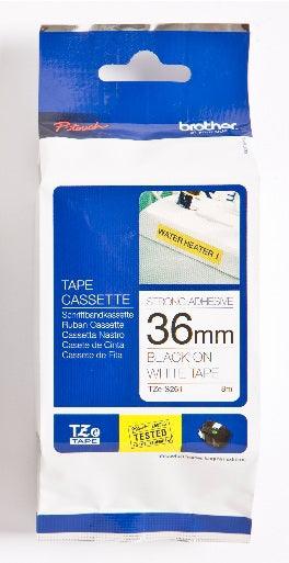 BROTHER TZe-S261 - 36 mm black on white tape | 8m (TZE-S261)