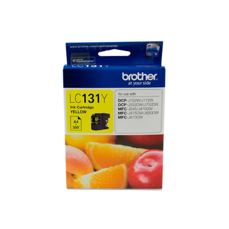 BROTHER Yellow Ink Cartridge | Single Pack. Prints 300 pages (LC-131Y)