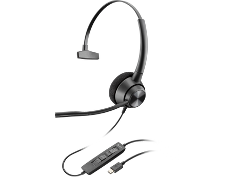 POLY EncorePro 310 USB-C Monoaural TAA Headset
