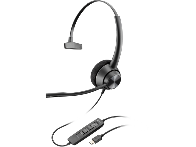 POLY EncorePro 310 USB-C Monoaural TAA Headset