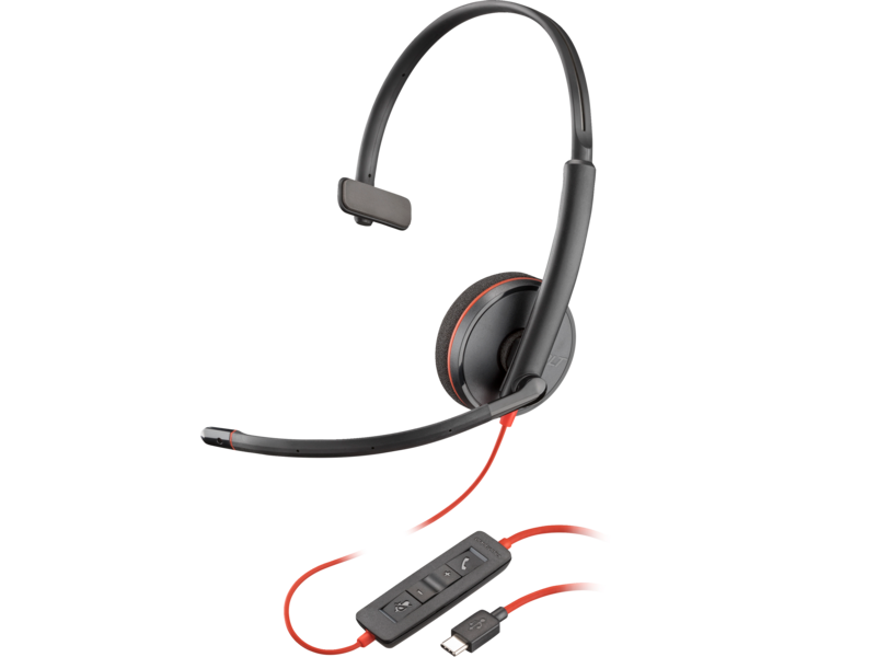 POLY Blackwire 3210 Monaural USB-C Headset