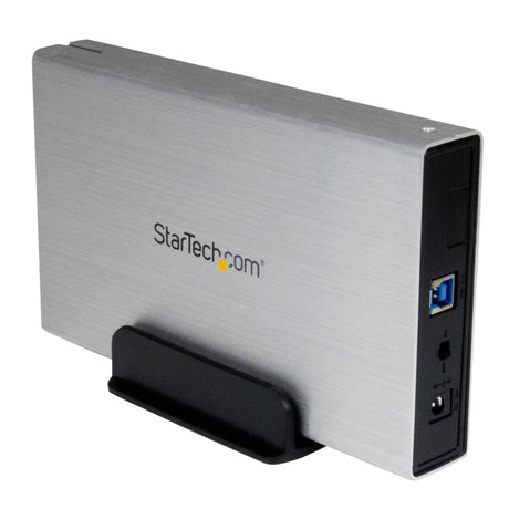 STARTECH 3.5in Silver Aluminum USB 3.0 External SATA III SSD | HDD Enclosure with UASP - Portable USB 3 3.5" SATA Hard Drive Enclosure (S3510SMU33)