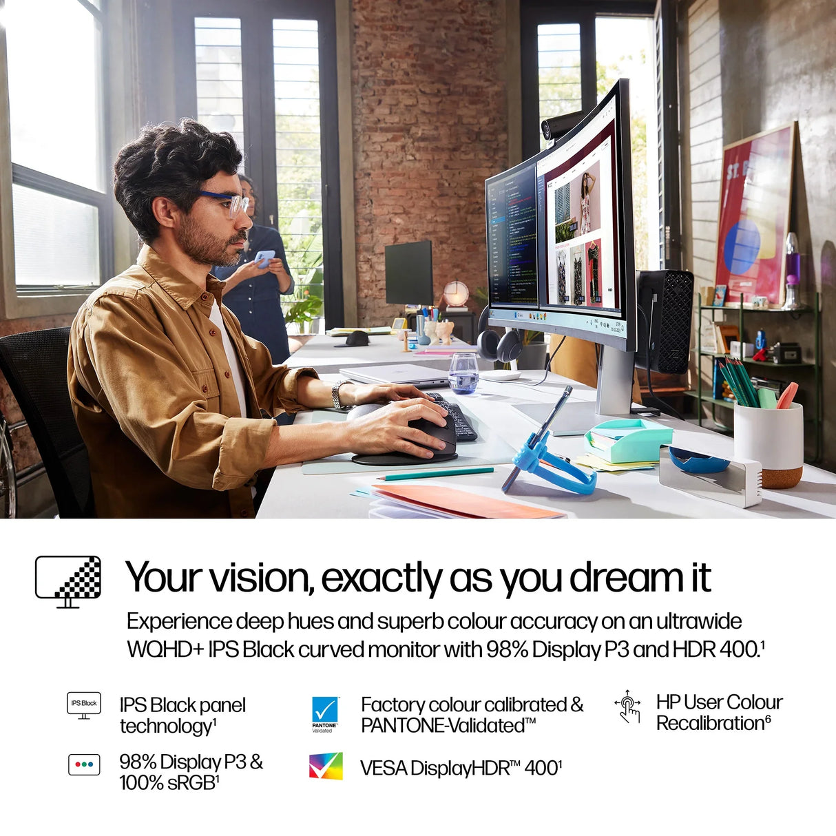 HP 738PU Monitor – 37.5" / WQHD+ / IPS / 60Hz – Business Monitor
