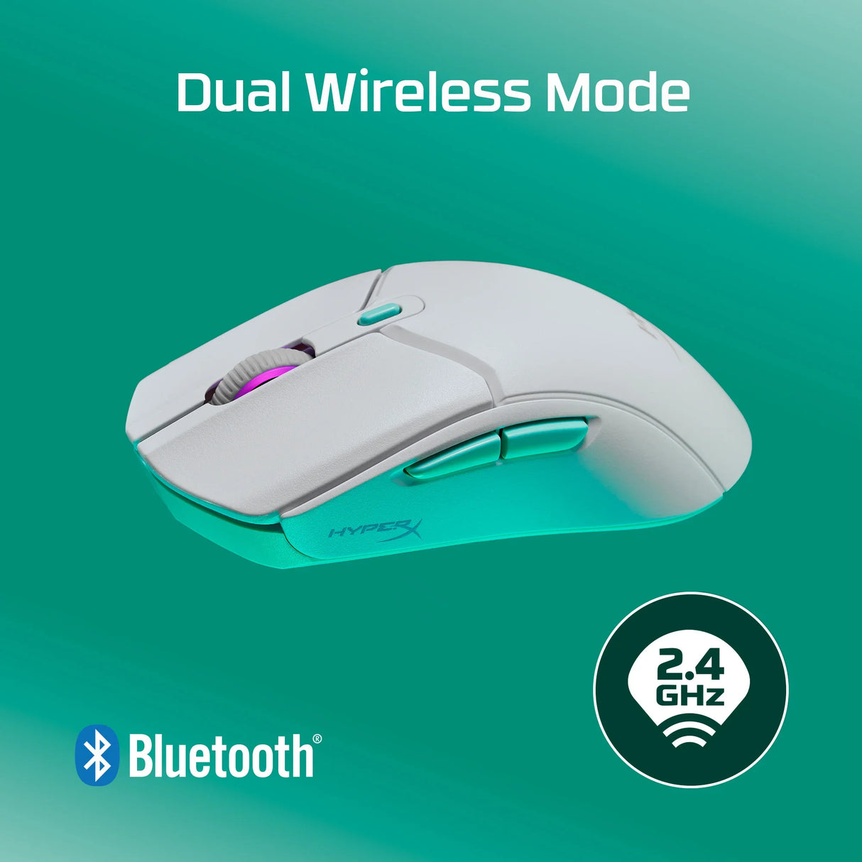 HYPERX Pulsefire Haste 2 Core – Wireless (Bluetooth + 2.4GHz) / 12000 DPI / Lightweight – Gaming Mouse