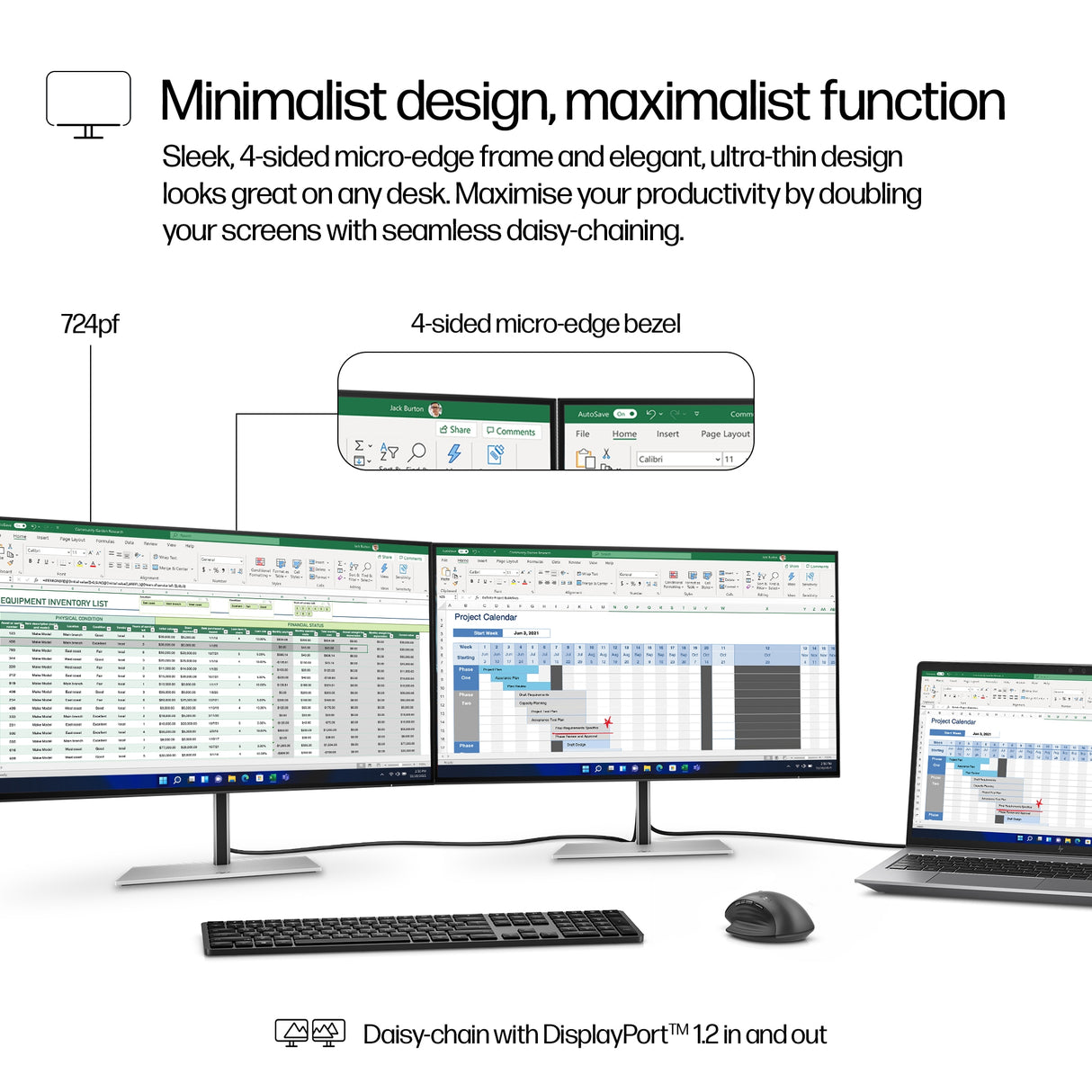 HP Series 7 Pro FHD - 724pf Monitor (23.8")