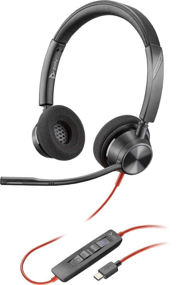 POLY Blackwire 3320 Wired On-ear Over-the-head MS Teams Certified Headset