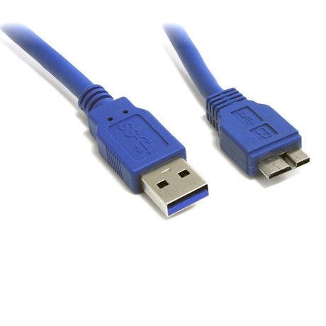 8WARE USB 3.0 Cable 3m A to Micro-USB B Male to Male Blue 8WARE