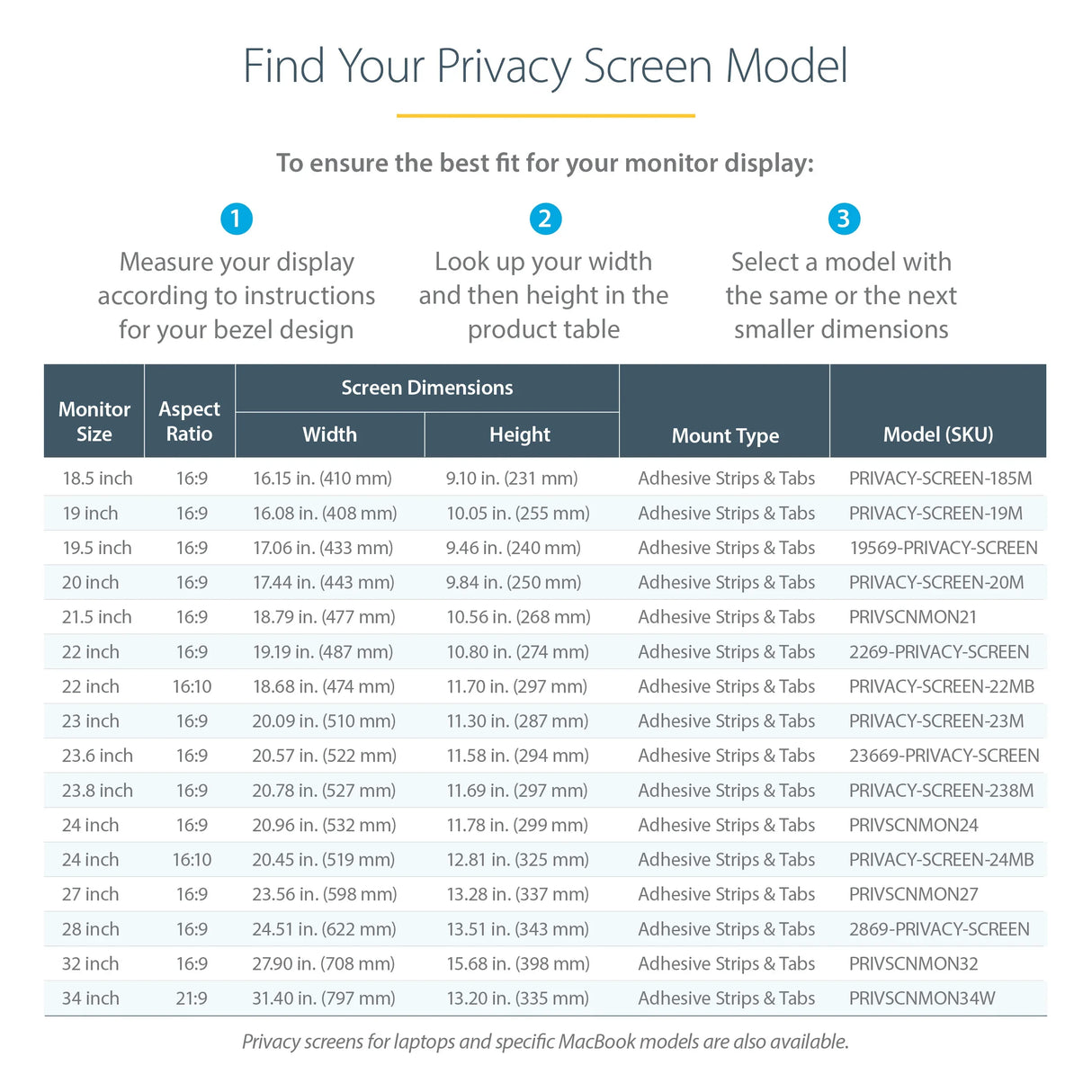 STARTECH PRIVSCNMON34W – 34" / 2-WAY Privacy / Ultrawide Monitor Privacy Filter – Slide-Mount Attachment – Blue Light Reduction