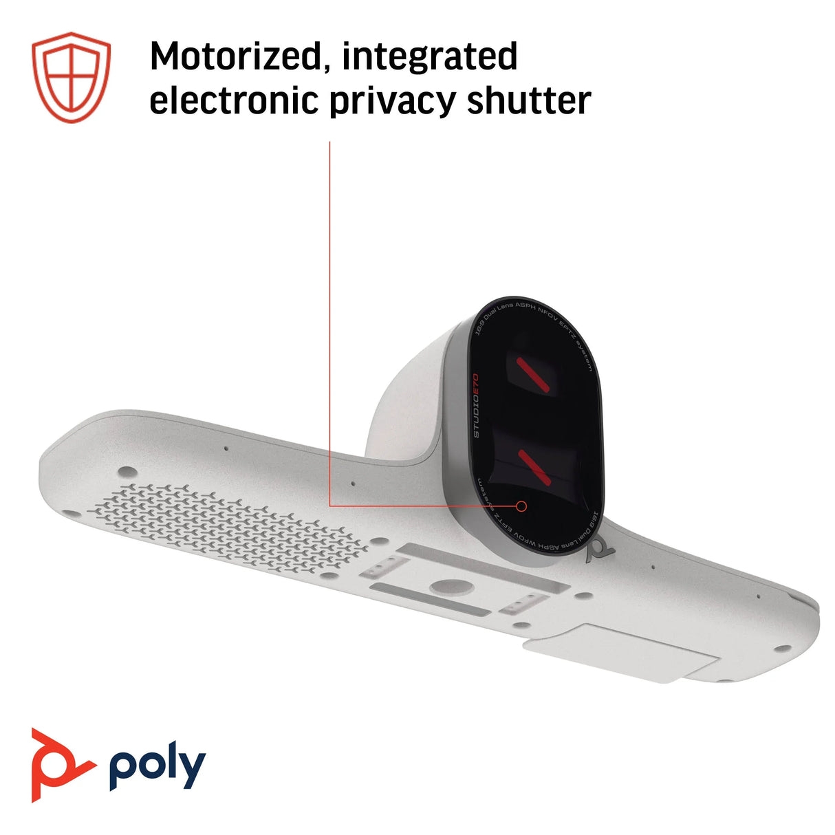 POLY Studio E70 – 4K Ultra HD / 120° Wide-Angle / AI-powered Features – Zoom Certified Conference Camera