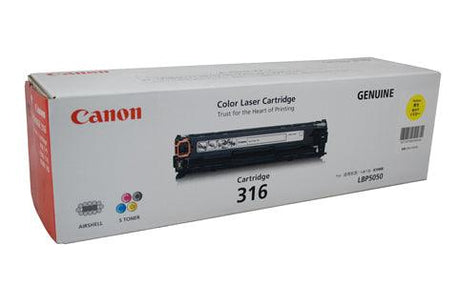 CANON 316 Yellow toner cartridge for LASERSHOT LBP5050N (CART316Y)