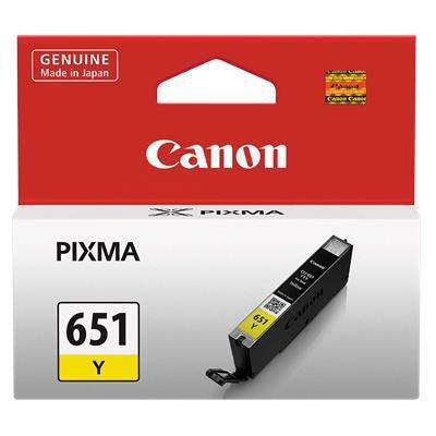 CANON CLI651Y – Yellow Inkjet Cartridge – High Yield, Reliable Performance