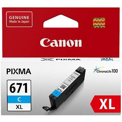 CANON CLI671XL – High Yield Cyan Ink Cartridge – Inkjet Printer Supplies