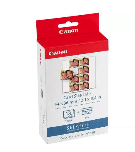 CANON Ink|Paper Set Mini Stickers - 18 Sheets (KC18IL)