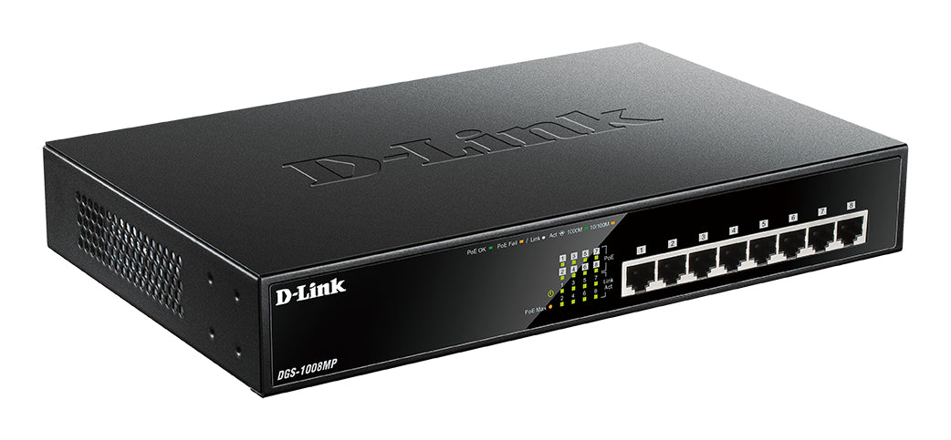 D-LINK DGS-1008MP Desktop Gigabit Max PoE Network Switch