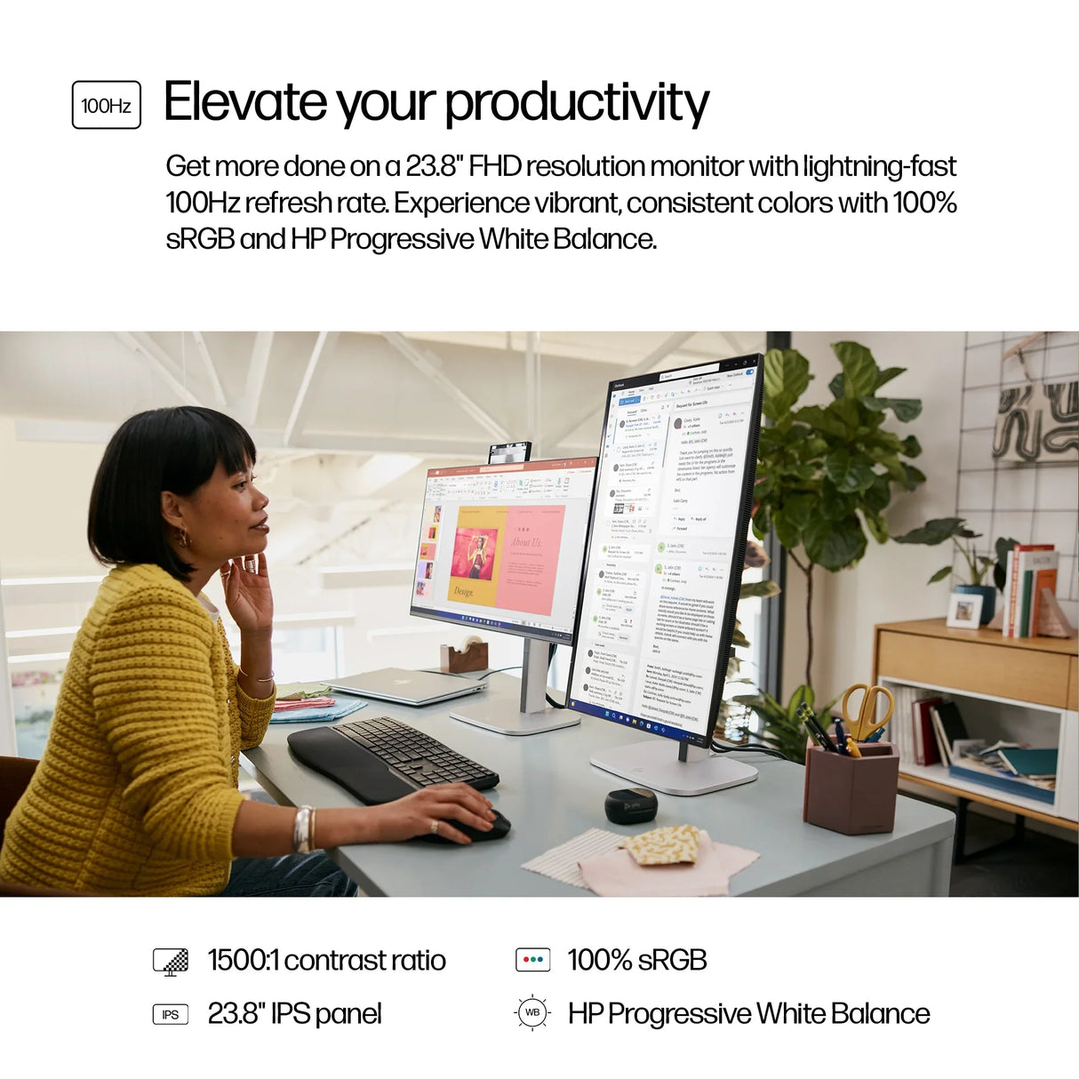 HP 524pf Monitor – 23.8" / Full HD / IPS / 60Hz – Business Monitor
