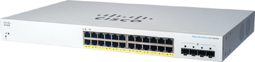 Cisco CBS220-24P-4G-AU network switch Managed L2 Gigabit Ethernet (10/100/1000) Power over Ethernet (PoE) 1U White