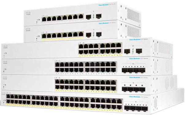 Cisco CBS220-8FP-E-2G-AU network switch Managed L2 Gigabit Ethernet (10/100/1000) Power over Ethernet (PoE) White
