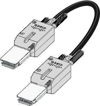 Cisco STACK-T2-50CM= networking cable Black 0.5 m
