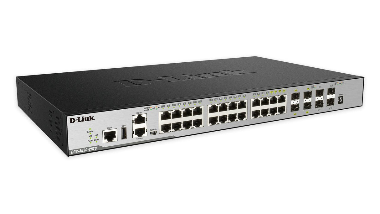 D-LINK 28-Port Layer 3 Stackable Managed Gigabit Switch | w | 4 10GbE Ports (DGS-3630-28TC)