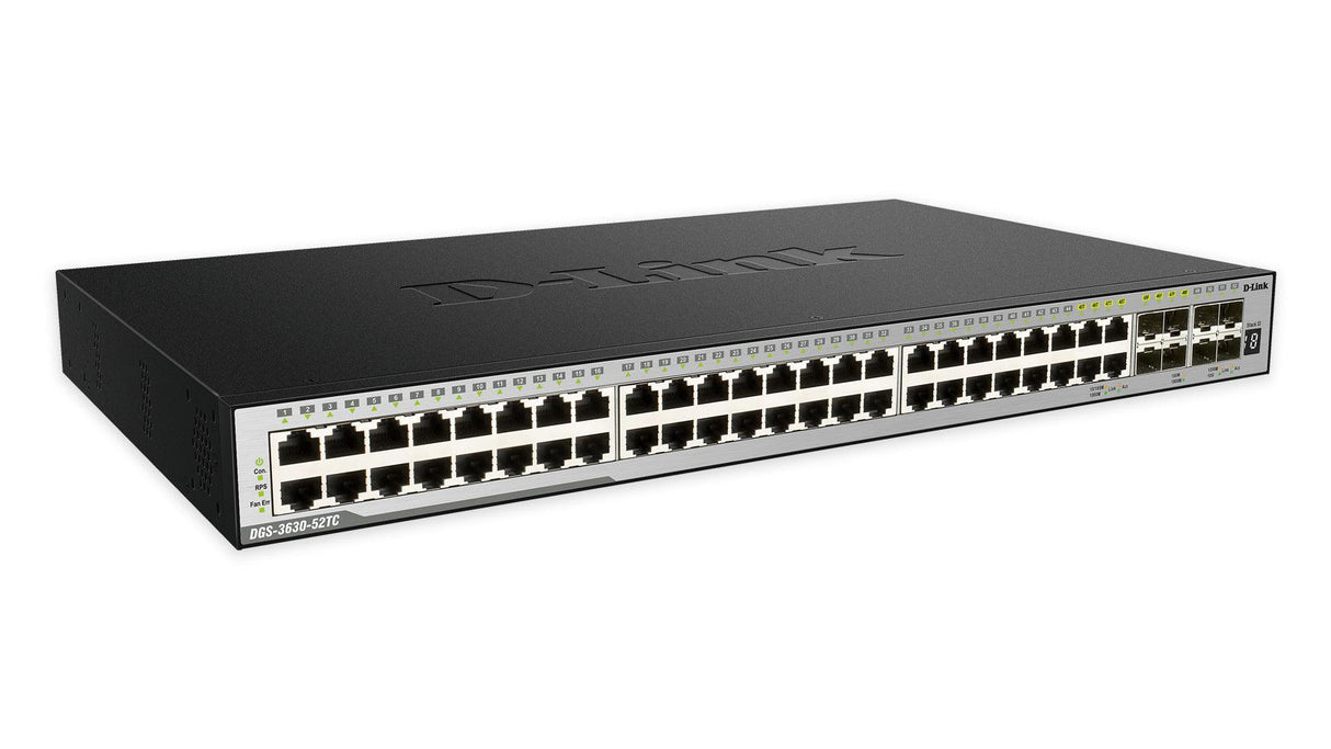 D-LINK 52-Port Layer 3 Stackable Managed Gigabit Switch | w | 4 10GbE Ports (DGS-3630-52TC)