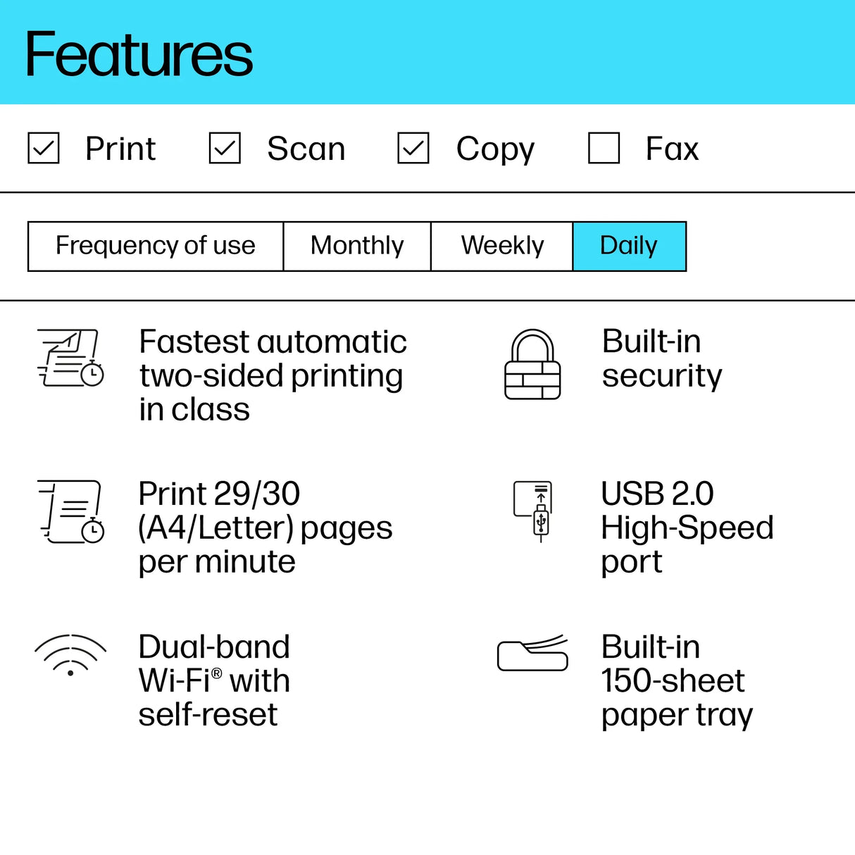 HP LASERJET M234DW – Print/Scan/Copy/Fax / Laser / Colour – Wireless Duplex MFP