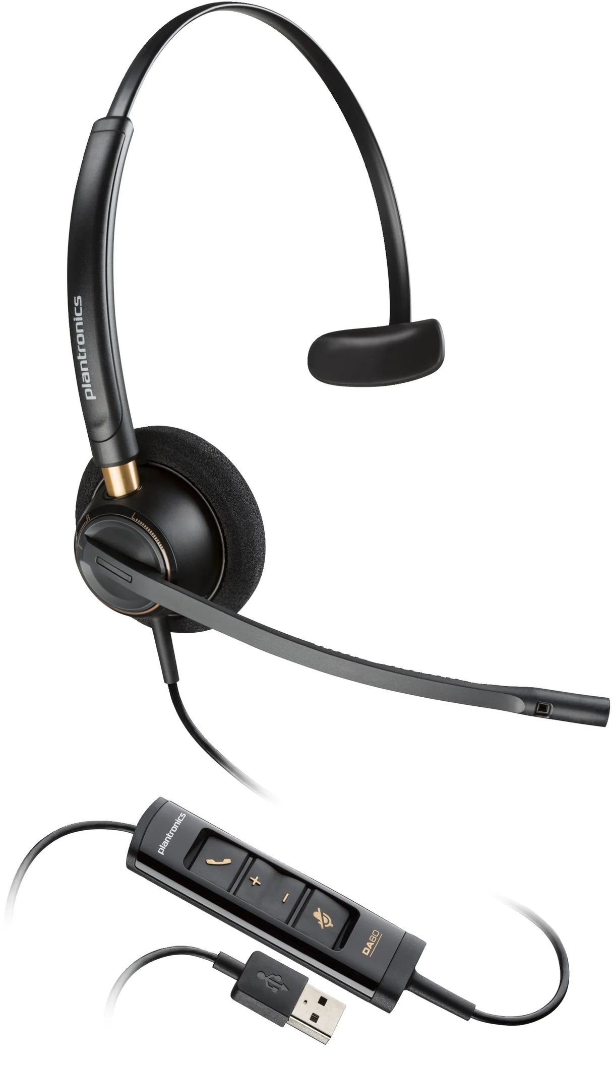 POLY EncorePro 515 – Wired (USB-A) / Mono / Office Call Center – Head-band Headset