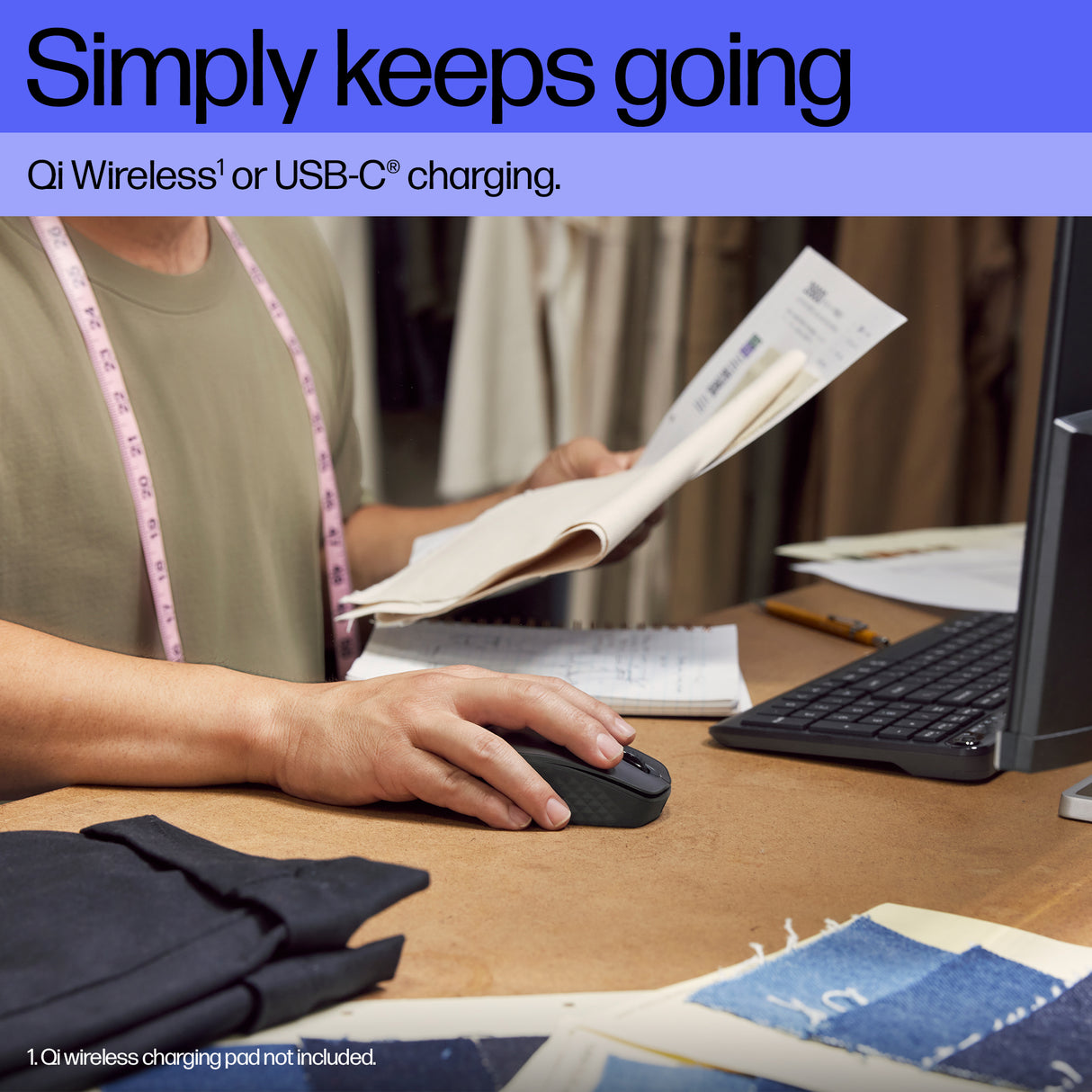 HP 690 – Bluetooth / Qi Charging / 6-Button – Travel Wireless Mouse