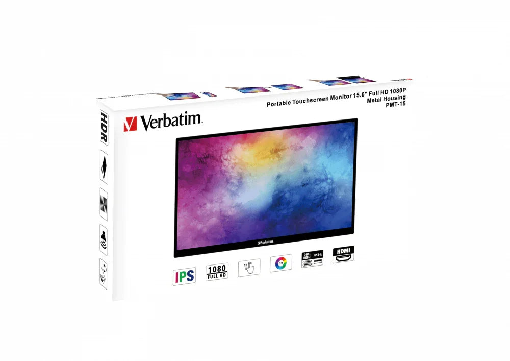 VERBATIM 49592 Monitor – 15.6" / Full HD / IPS / 60Hz – Business Monitor
