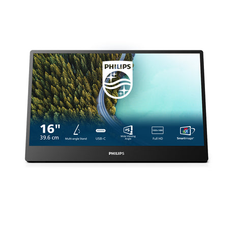 PHILIPS 15.6" (16:9) FHD IPS, USB-C, MICRO-HDMI, 60HZ, TILT, PORTABLE