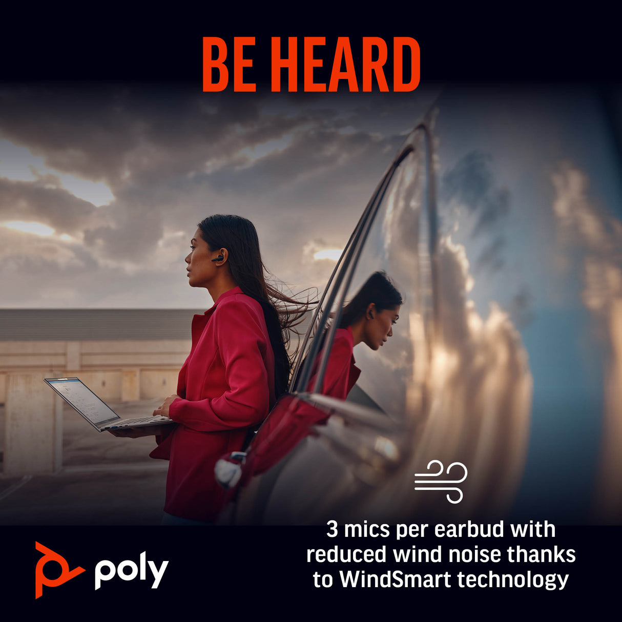 POLY Voyager Free 60 UC BT700 USB-C Touchscreen Charge Case Headset