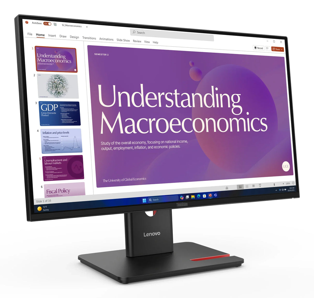 Lenovo Monitor – 23.8" / Full HD / IPS / 120Hz – Business Monitor
