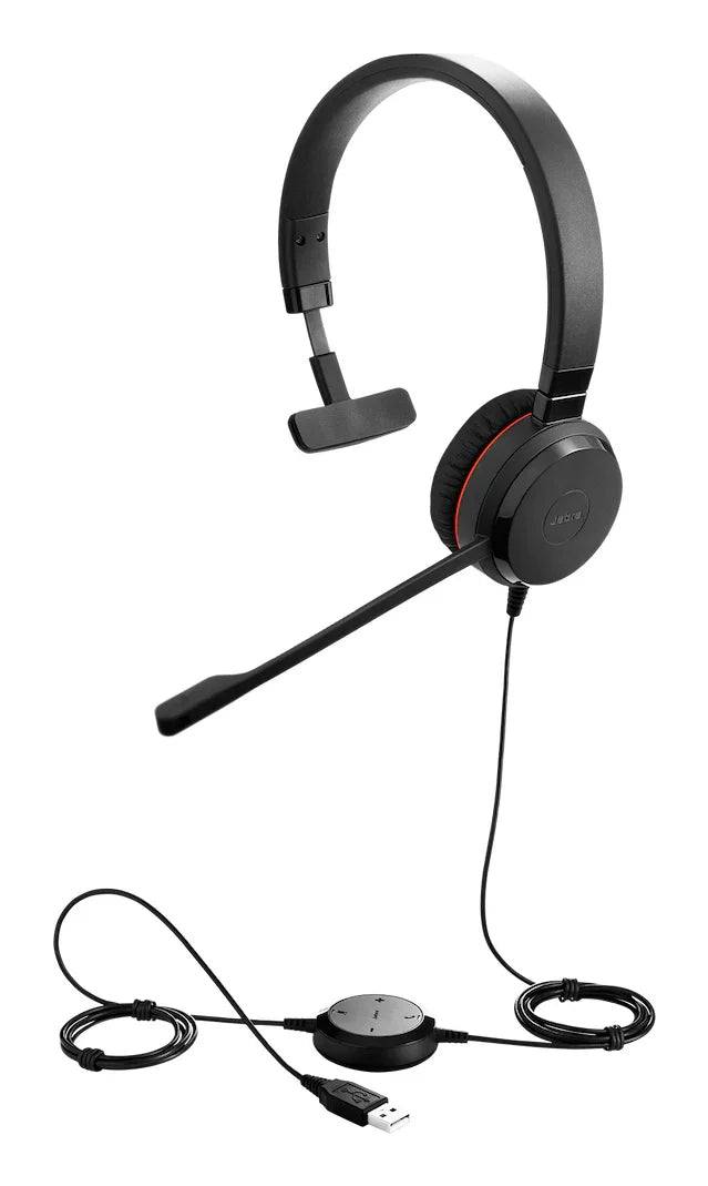 JABRA EVOLVE 30 II – Wired (USB-C / USB-A / 3.5mm) / Mono / Office – Head-band Headset