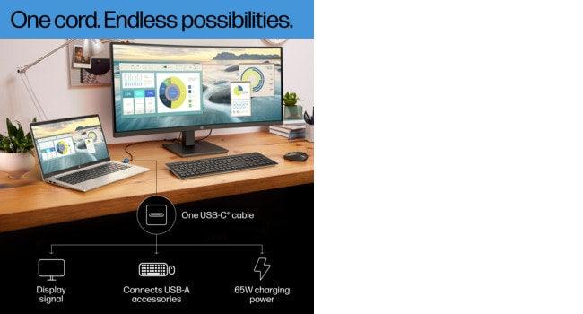 HP P34hc G4 computer monitor (34") Quad HD LED Black