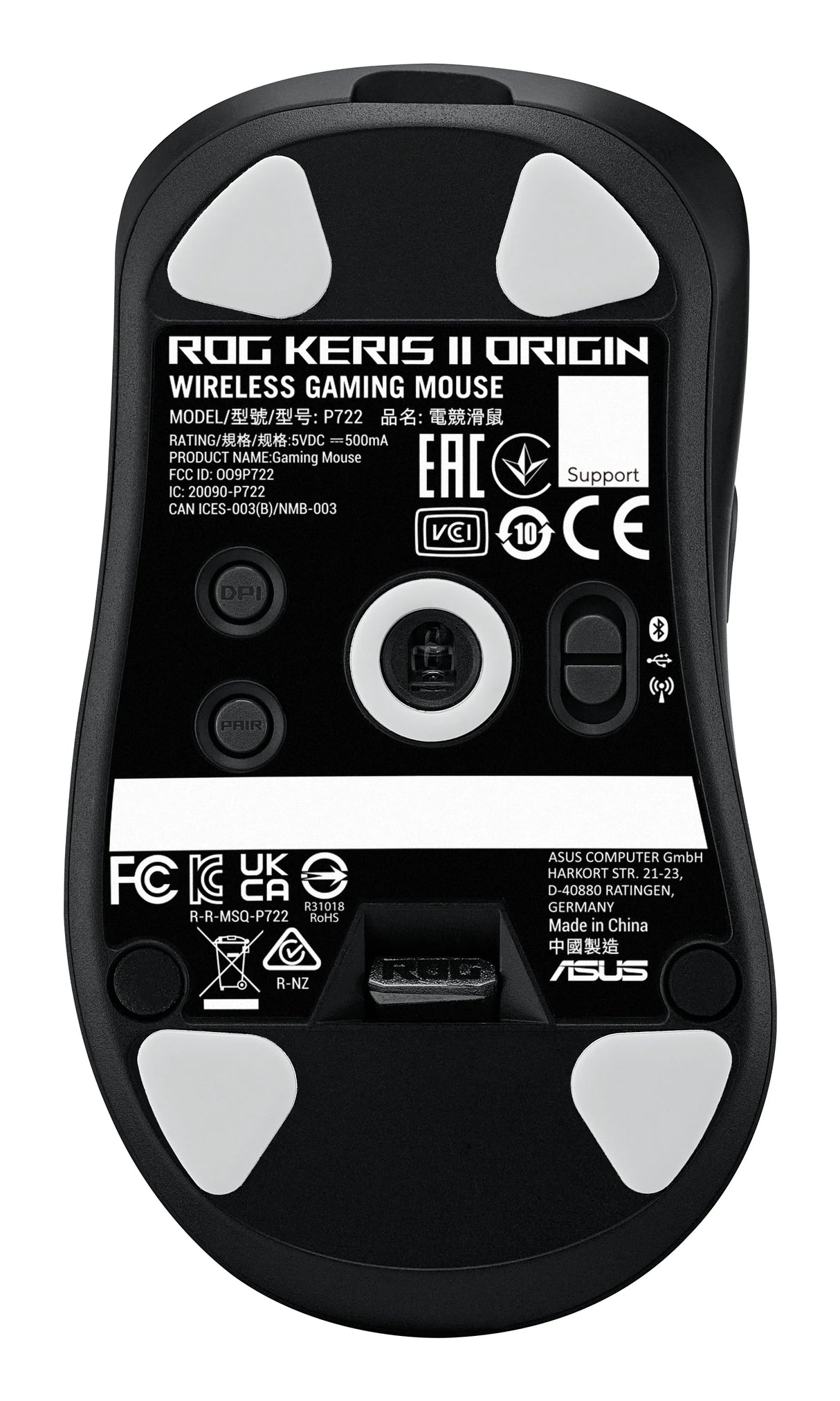 ASUS ROG KERIS II ORIGIN – Tri-mode Wireless / 42000 DPI / Lightweight – Gaming Mouse