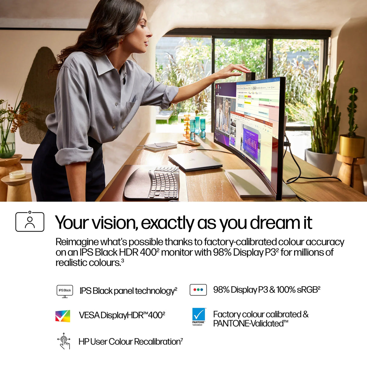 HP 734pm Monitor – 34" / WQHD / IPS / 120Hz – Business Monitor