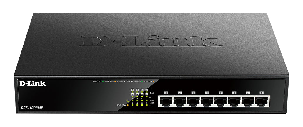 D-LINK DGS-1008MP Desktop Gigabit Max PoE Network Switch