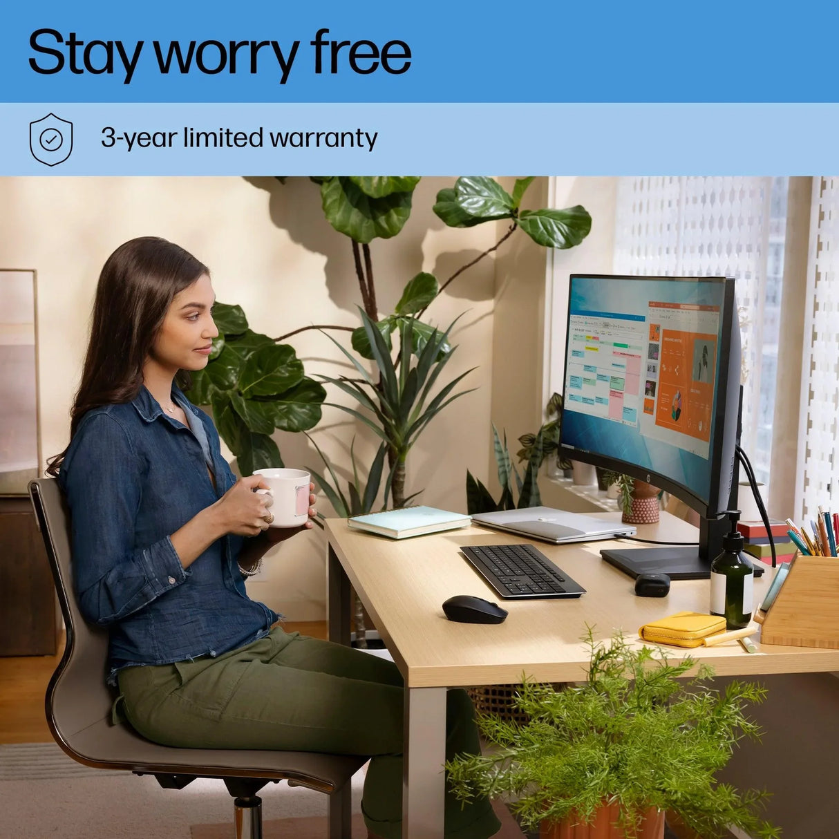 HP P34hc Monitor – 34" / QHD / IPS / 60Hz – Business Monitor